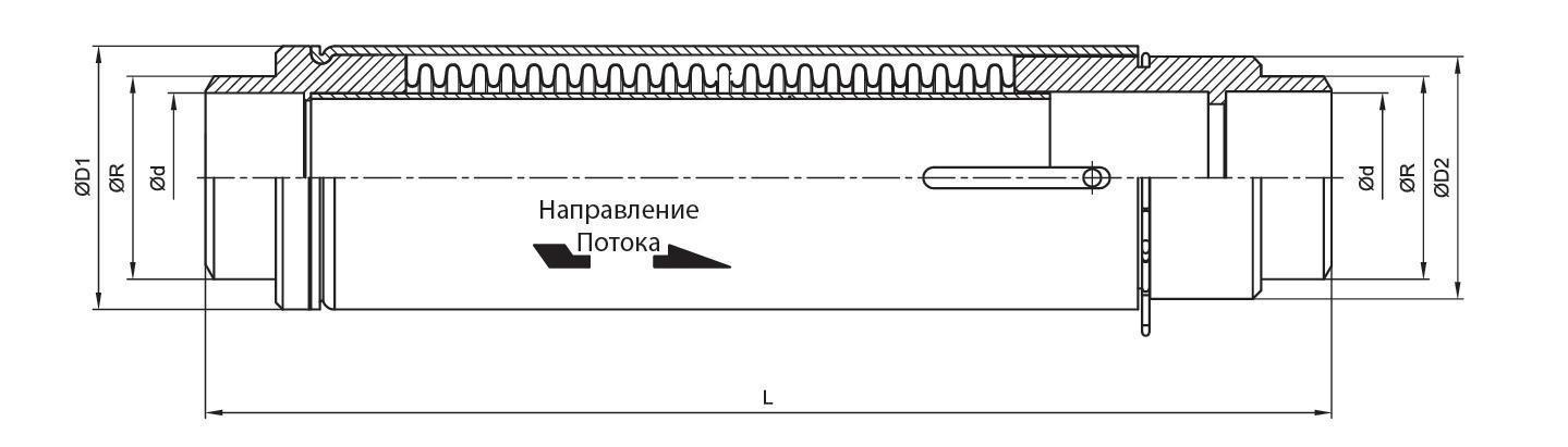 Схема Компенсатор сильфонный многослойный для труб отопления ST-BM